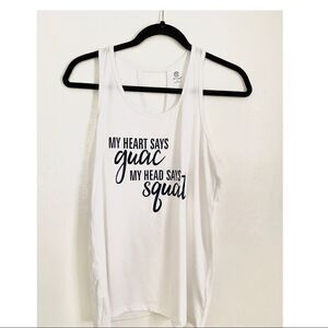 Champion work out tank “my heart says guac, NOOP